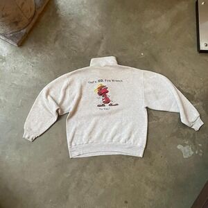 Light grey fireman quarter zip